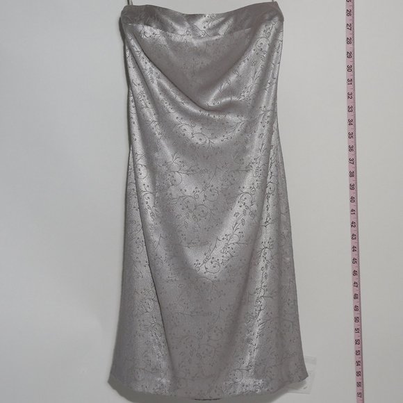 silver tube dress